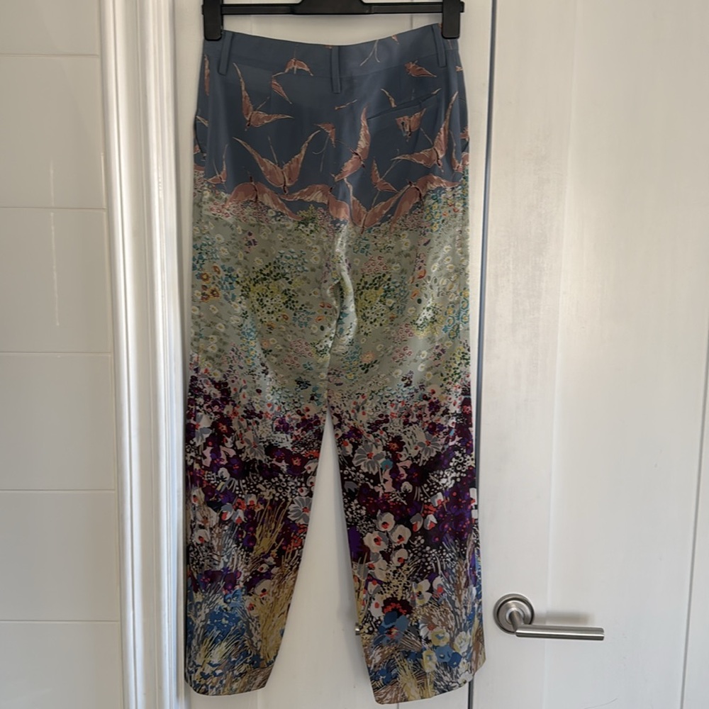 Vintage Valentino 100% Silk Trousers, size 2 - Picture 2 of 4